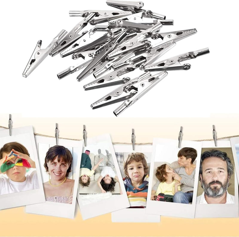 [Australia - AusPower] - Pack of 50 Alligator Clips 10A Alligator Clips Antistatic Accessories for Laboratory and Electrical Test Work 50 Items 