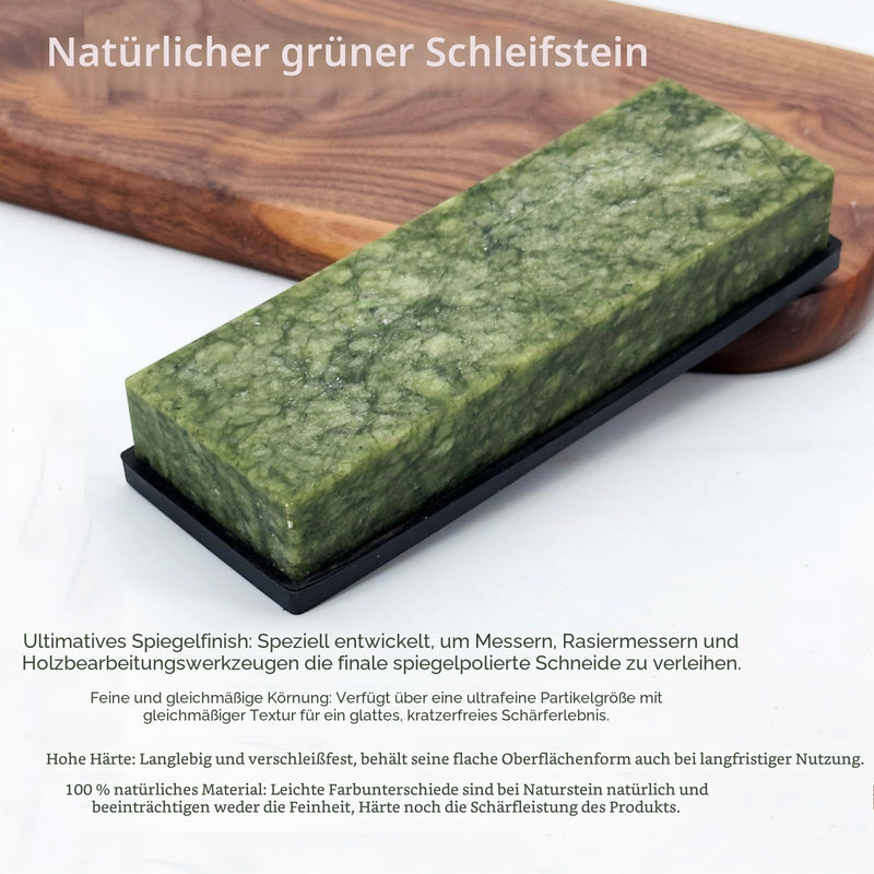 Knife Sharpening Stone 10000 Grit Whetstone Fine Polishing Natural Green Whetstone for Knives Tools Cutting Tools 180 x 60 x 30mm (A) A