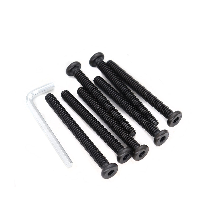 [Australia - AusPower] - 12pcs Black 1/4-20 x 2-1/2" Socket Cap Screws Allen Head Bolts with One Hex Key 1/4"-20 x 2-1/2" 12pcs 