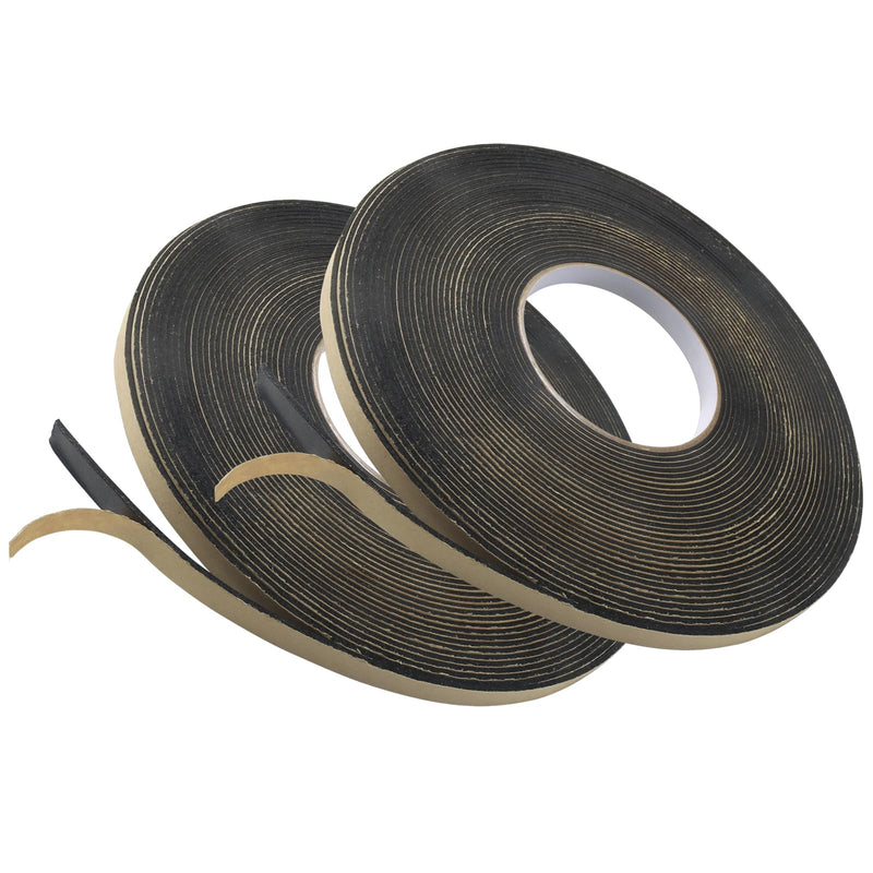 Car Speaker Sealing Tape, 100Ft Soundproofing Tape Waterproofing Gasket Tape, 2mm Thick x 10mm Wide x 100Ft Insulation Foam Gasket Tapes for Automotive Use 2 PCS 10mm*2mm*15m