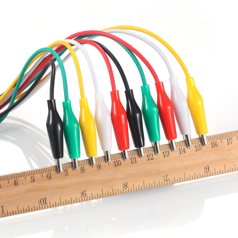 [Australia - AusPower] - eBoot 30 Pieces Test Leads with Alligator Clips Set Insulated Test Cable Double-Ended Clips, 19.7 Inch (30 Pieces) 