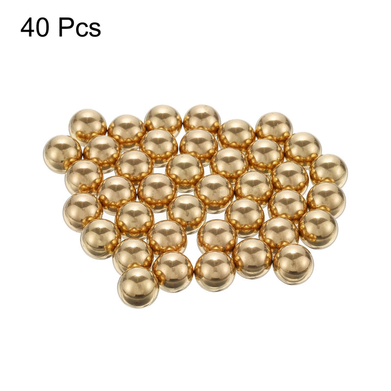 [Australia - AusPower] - uxcell 40pcs Precision Solid Brass Bearing Balls 10mm Industrial Brass Ball Spheres for Machinery, Automotive, and DIY 40 