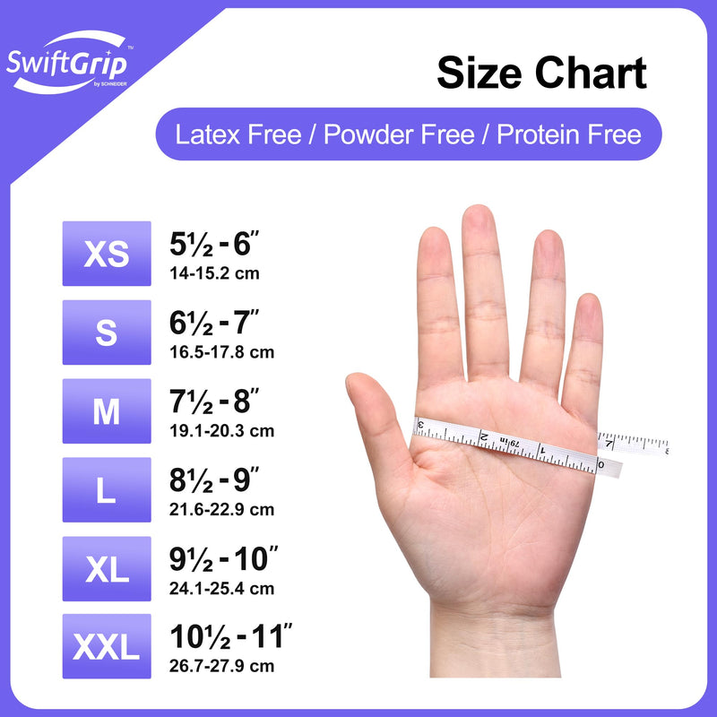 [Australia - AusPower] - Disposable Nitrile Exam Gloves, 3mil, Medium, Box of 100, Violet Nitrile Gloves Disposable Latex Free for Medical, Cleaning, Cooking & Esthetician, Food-Safe, Powder-Free, Purple 