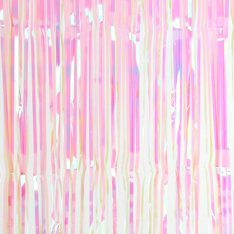 [Australia - AusPower] - Dazzle Bright 2 Pack Backdrop Curtain, 3FT x 8FT Metallic Tinsel Foil Fringe Curtains Photo Booth Background for Baby Shower Party Birthday Wedding Engagement Bridal Shower (Multicolor) Multicolor 