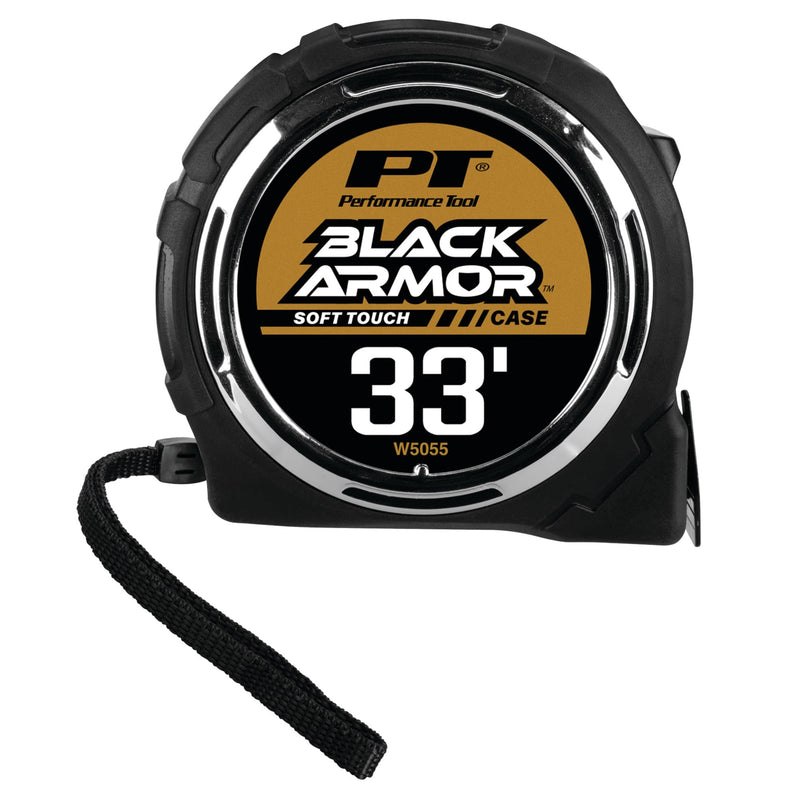 [Australia - AusPower] - Performance Tool W5055 Rubber Coated Tape Measure - High Accuracy, Extra-Wide Thumb Release, and Dual-Sided End Hook for Easy Measurements Heavy-Duty 10.1 m 