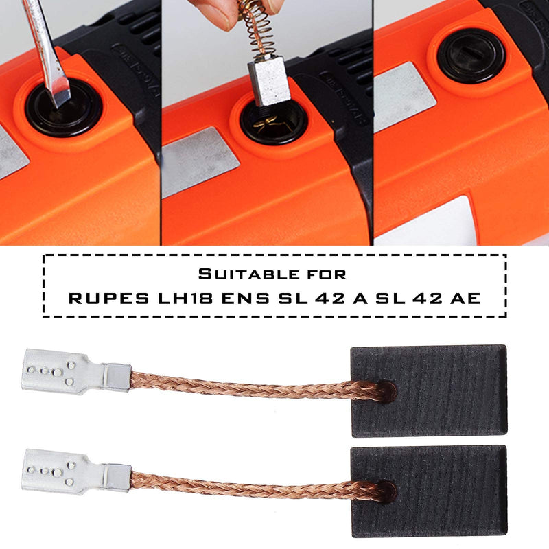 [Australia - AusPower] - OTOTEC 2 Paar Kohlebürsten 6x8x13mm für Rotationspolierer kompatibel mit RUPES LH 18 EN LH 18 ENS SL 42 A SL 42 AE 