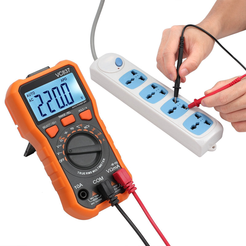 [Australia - AusPower] - Proster Autoranging Multimeter 6000 Count - AC DC Current Tester Voltage Meter Volt Ohm Meter with Alligator Clips TRMS NCV Temperature Capacitance Diode Audible Continuity Meter 6000 Counts 