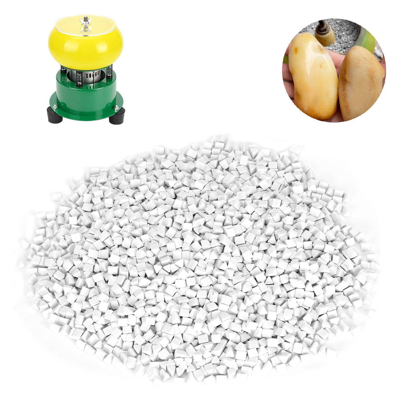 HERCHR Rock Tumbling Ceramic Filler, Rock Tumbler Grit, Tumbling Ceramic Filler Media, Ceramic Triangle Abrasive for Use in Vibrating Tumblers or Rotating Tumblers 4 mm 1000 g