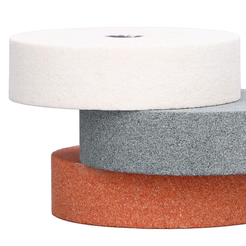 [Australia - AusPower] - 3pcs Bench Grinding Wheel Silicon Carbide Grinding Stone Base Grinding Wheel for Metal Ceramic Wood 