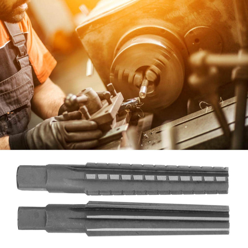 [Australia - AusPower] - Machine Reamer HSS MK3 Cone Fine/Roughing Reamer Cutter Tool Set Cylinder Shank 2pcs 