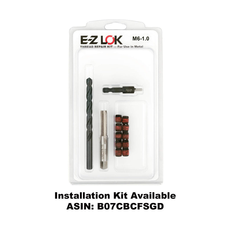[Australia - AusPower] - E-Z Lok Externally Threaded Insert, C12L14 Carbon Steel, Meets AISI 12L14, M6-1.0 Internal Threads, M10x1.5 External Threads, 10.49mm Length, Made in US (Pack of 5) 