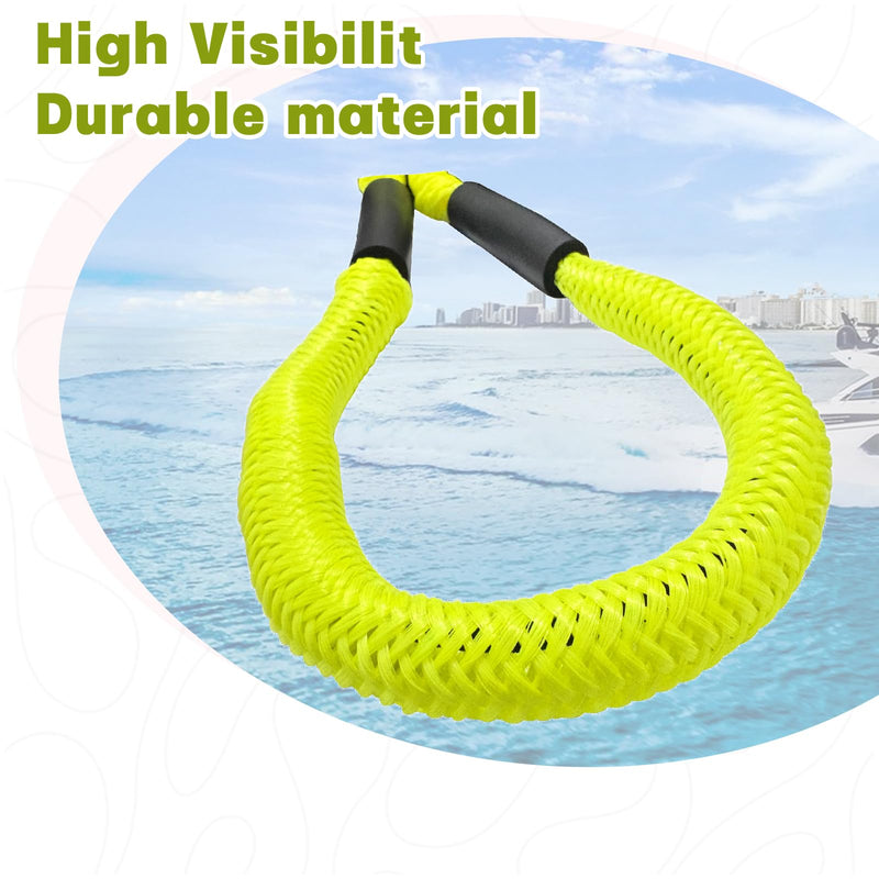 Bungee Dock Line for Boats 4FT, Stretchable Boat Dock Lines with Built-in Bungee Cord & Foam Floats, Quick Dock Rope for Jet Ski Pontoon Kayak PWC,Boat Docking Line 2 Pack (Yellow) Yellow 2P 1