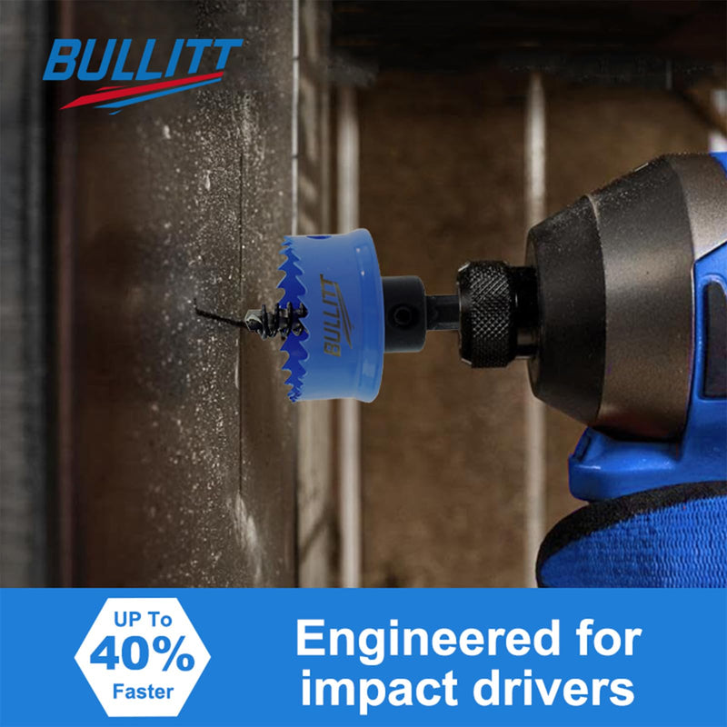 BULLITT 3PCS Impact Hole Saw Set, 25/32",1",1-1/4" (20,25,32MM) Metal Hole Saw Kit Hex Shank M42 with 8% Cobalt Teeth,Heavy Duty,Perfect for Drilling Thin Metal,Stainless Steel,and Aluminium
