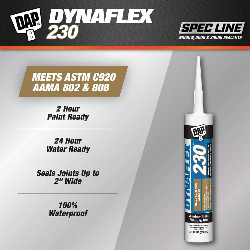 [Australia - AusPower] - DAP Dynaflex 230 Premium Elastomeric Sealant, Brown BR104, 10.1 Oz (7079807106) 