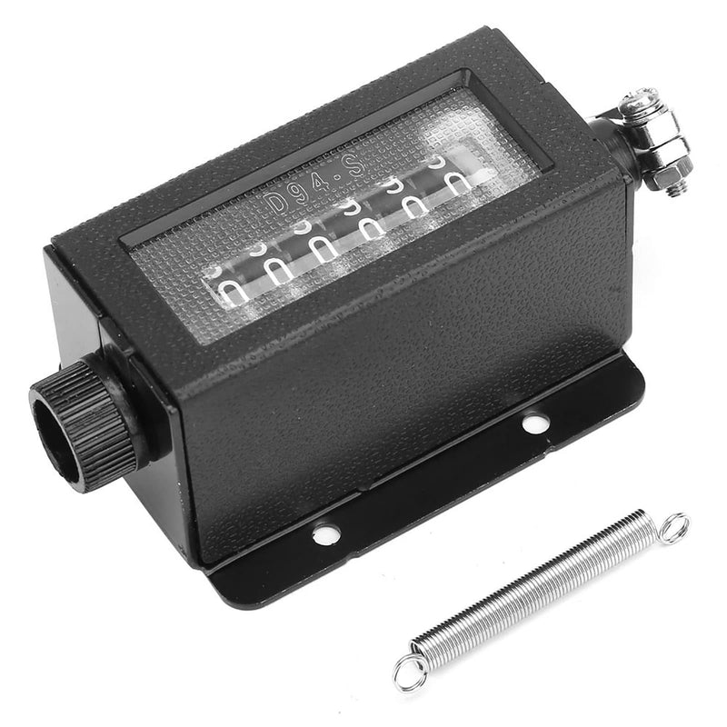 [Australia - AusPower] - Mechanical Counter, D94-S 0-999999 6-Digit Mechanical Resettable Rotary Counter, Manual Hand Drag Stroke Counter, Punch Counter 