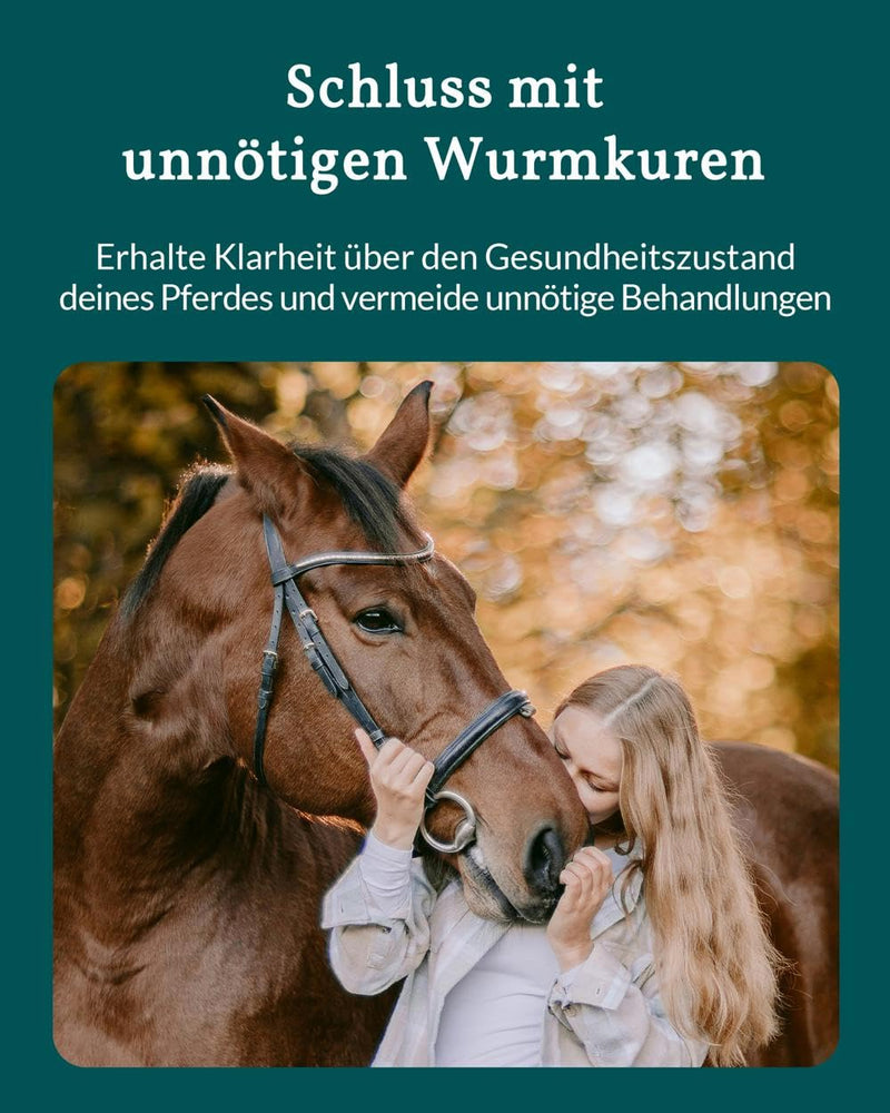 [Australia - AusPower] - vetevo Worm Test Plus Horse Including Tapeworms, Lungworms Test & Egg Counting, 10 x Horse Worm Test for Roundworms, Strongylides, Liver Fluke etc. 