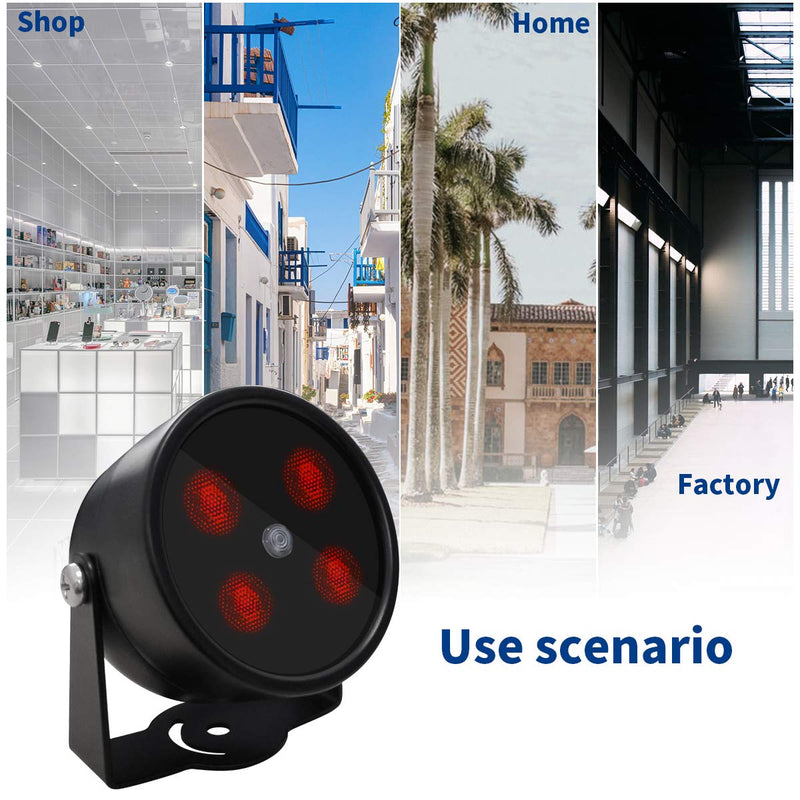 [Australia - AusPower] - (4 LED Waterproof ) IR Illuminator High Power Wide Angle Long Range Infrared Light, 120ft 850nm IR Flood Lights with Power Adapter for Night Vision CCTV & IP Security Camera, Outdoor/Indoor Use 4 Led 