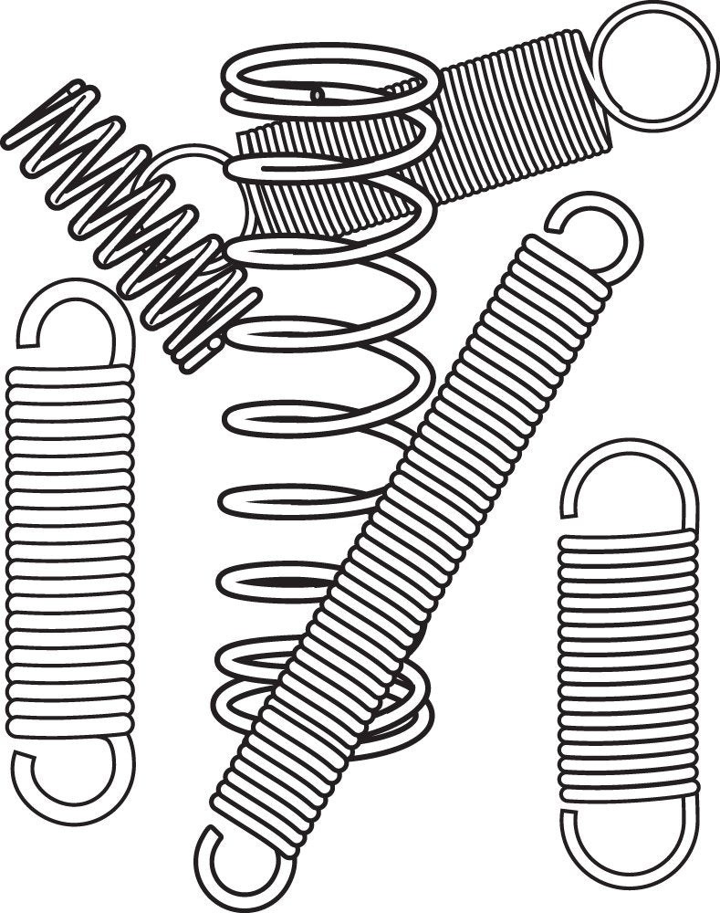 Prime-Line SP 9901 Spring Assortment, Spring Steel Construction, Nickel-Plated Finish, 20 Extension Springs, 64 Compression Springs (Single Pack)