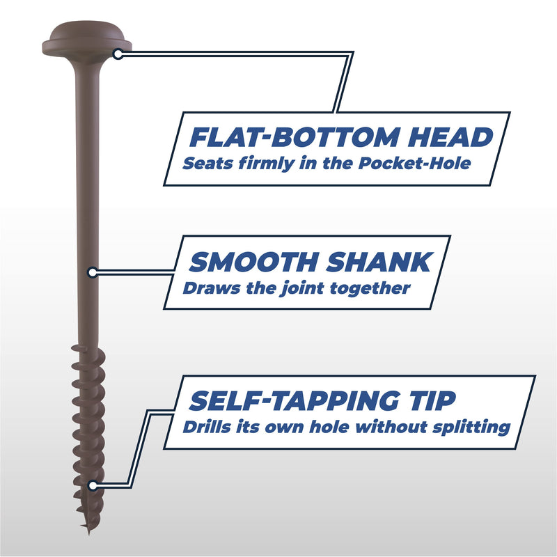 Kreg SML-C4X400-30 XL Pocket-Hole Screws 4", (30 Count) (Pack of 2) 1.5 inches (Pack of 2)