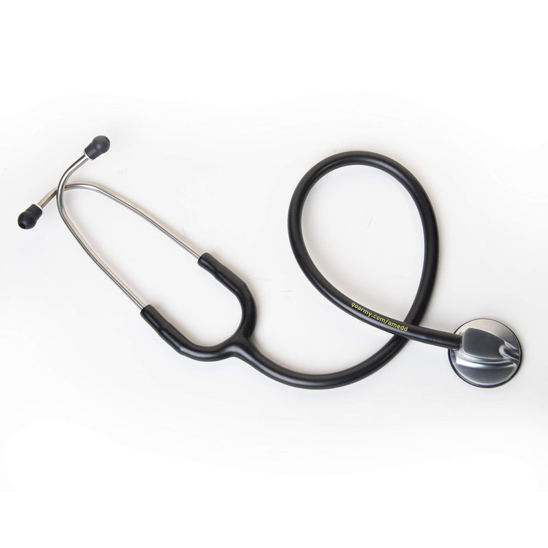 [Australia - AusPower] - U.S. Army Stethoscope, OEM Classic Single Head Cardiology for Medical and Clinical Use - 27 inch (Black) 1 