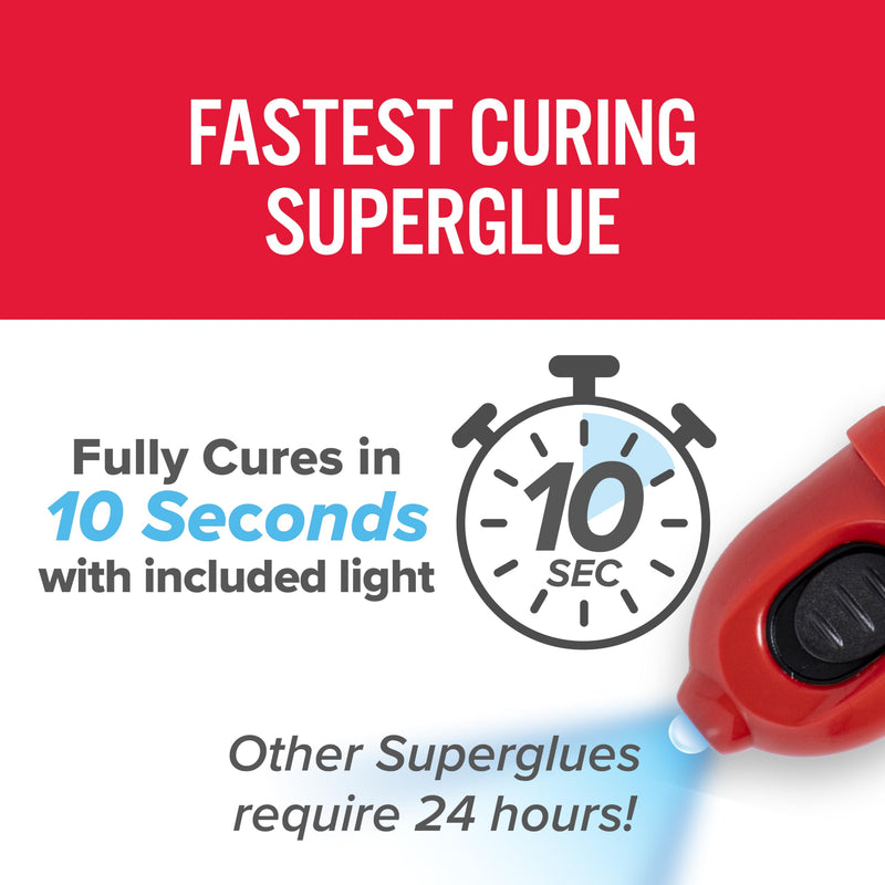 [Australia - AusPower] - J-B Weld Light-Activated Superglue, Clear, 5g, 2-Pack 