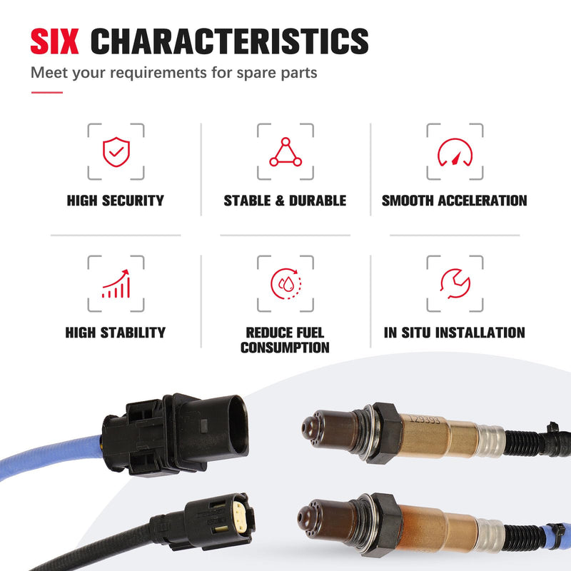 [Australia - AusPower] - O2 Oxygen Sensor Upstream Downstream Compatible for Ford Focus 2012 2013 2014 234-5113 234-4575 2PCS 