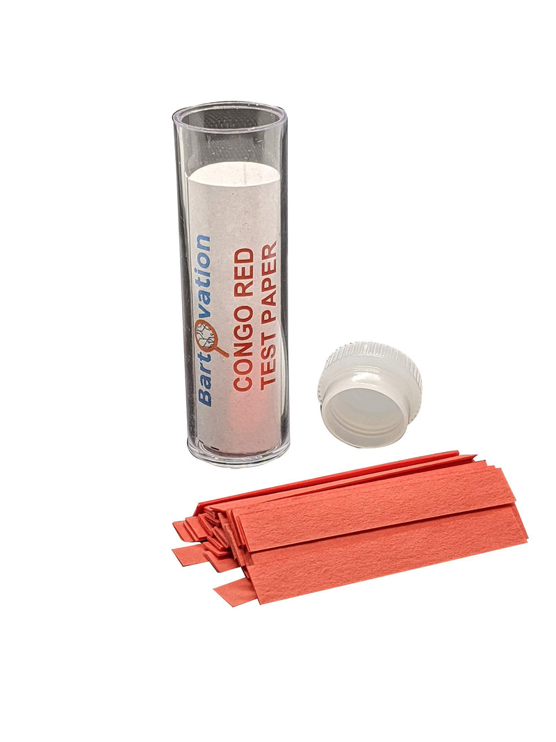[Australia - AusPower] - Congo Red Test Paper [Vial of 100 Strips] for Qualitative Narrow-Range pH 3.0 to 5.2 Tests 