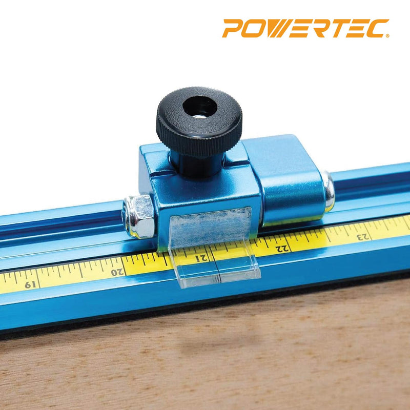 [Australia - AusPower] - POWERTEC 4' Measuring Tape with Adhesive Backing & Insert w/Scale Kit, Table Saw & Miter Saw Accessories, Left to Right Imperial Tape Measure for T Track, Woodworking Tools & Jigs (71331) 