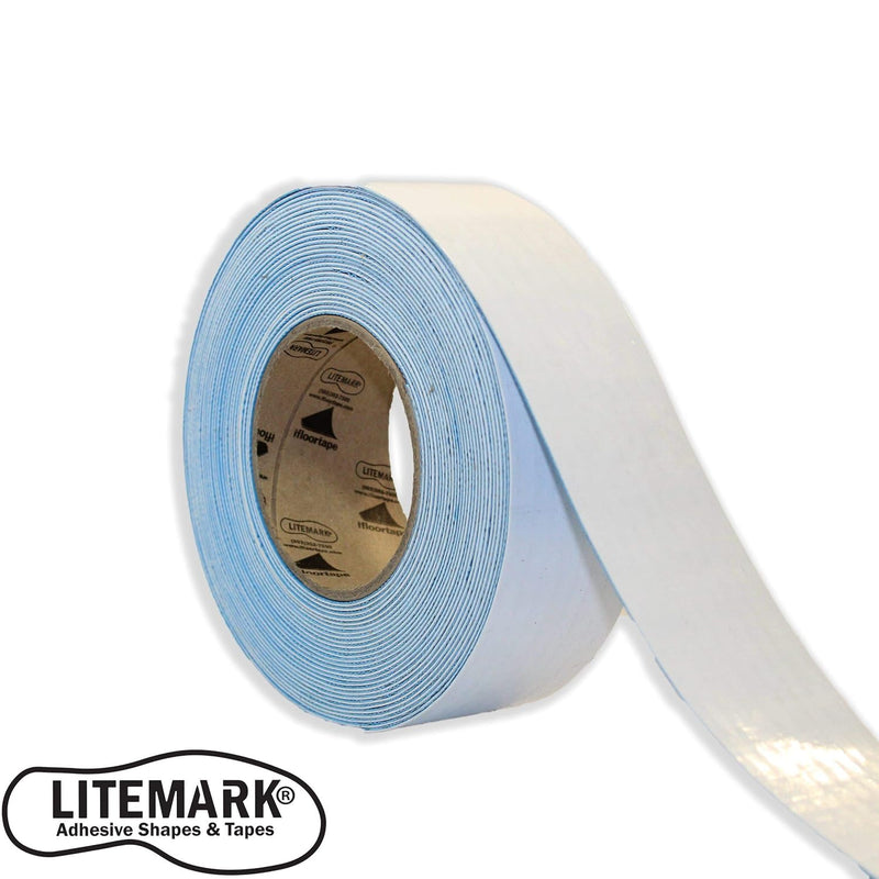 LiteMark Duramark EC700 Floor Marking Tape for Concrete and Pavement | Industrial Marking Tape for Warehouses | Long-Lasting | High Durability (White), 3 Inch X 18 Feet