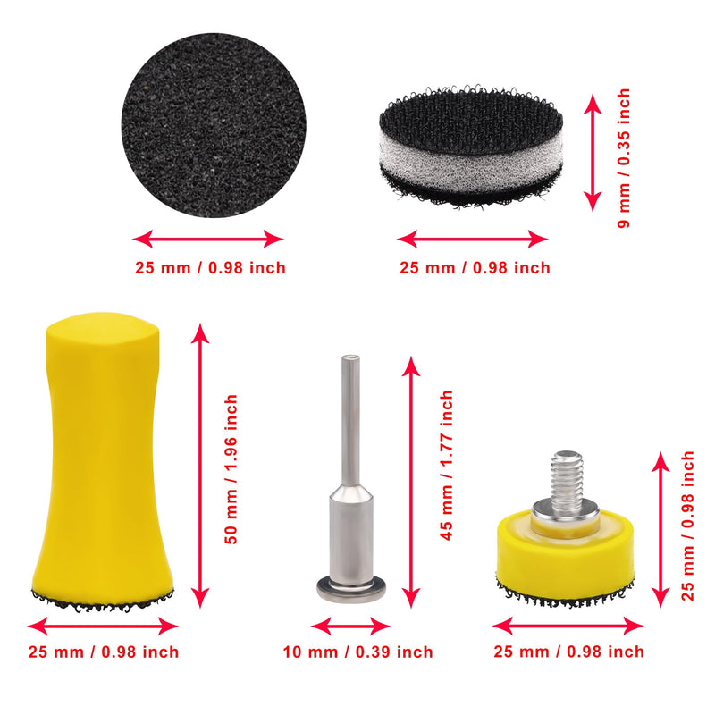 [Australia - AusPower] - SIQUK Pack of 240 Sanding Discs 25 mm Velcro with 1/8 Inch Shank Wet Dry Sandpaper Round Sanding Pads Grit 60-10000 Sandpaper for Car Polishing Wood Metal 1 inch 