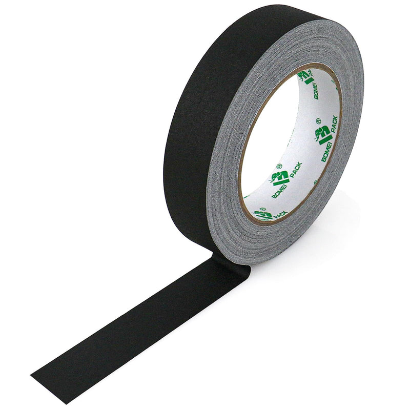 [Australia - AusPower] - BOMEI PACK Black Gaffer Tape, Matte Non-Reflective, 1inch x 30yds No Residue Hand Tear Self-Adhesive Gaffer Tape for Labeling, Cable, Stage, Photography, Painters and Duct Repair, 1 Pack 