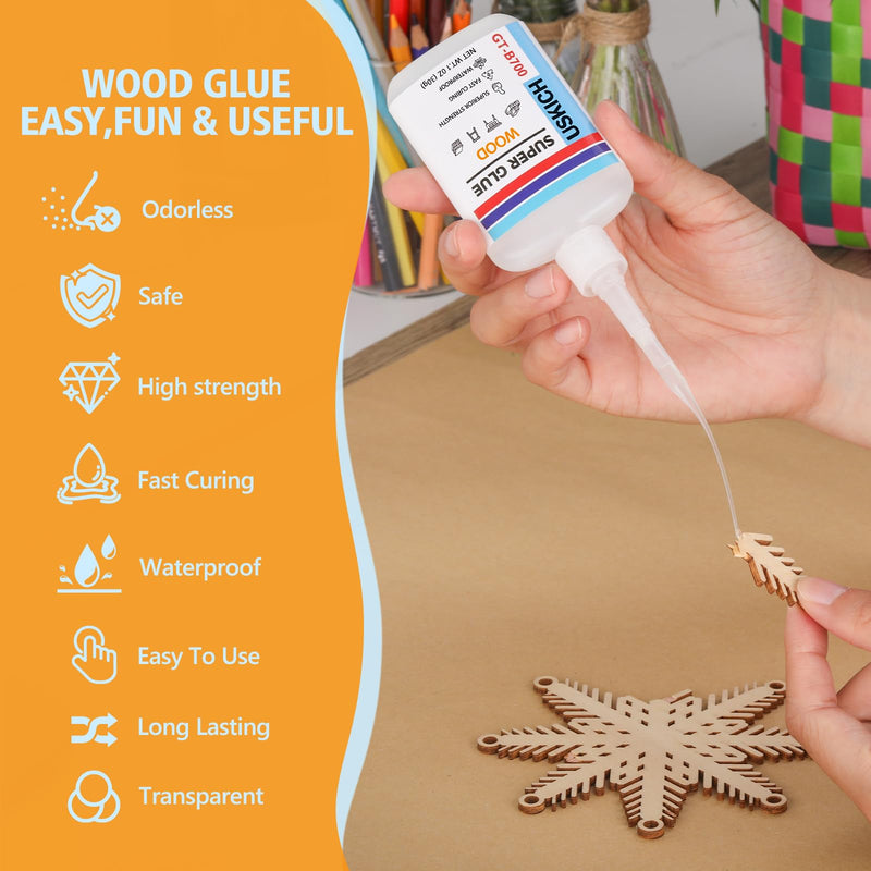 [Australia - AusPower] - Super Glue for Woodwork with Anti Clog Cap. 6 x 1 fl oz,CA Glue - Clear Adhesive Cyanoacrylate Glue for Furniture, Garden, Crafts, DIY, Metal to Wood, Quick Dry Wood-Glue 
