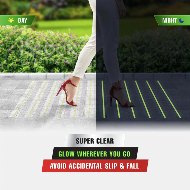 Anti Slip Tape, Griptape, Transparent Grip Tape Non-Slip Adhesive Tape Indoor/Outdoor Stair,Tubs, Boats, Safety Grip Tape Non Skid Roll for Stair Steps (#03Clear with Glow in Dark, 2 Inch x 35 Feet) #03Clear with Glow in Dark