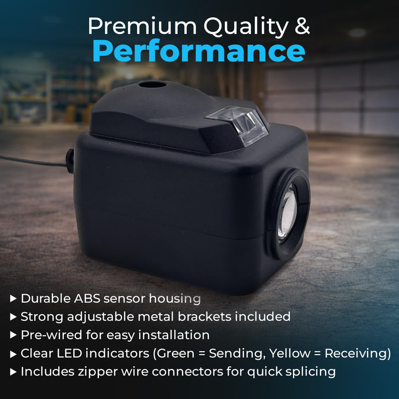 Garage Door Sensor Replacement for LiftMaster Chamberlain Craftsman, Replaces 41A5034, 820CB, G801CB-P, 801CB, 41A5266-1, 041-0136, Safety Sensor Kit with Brackets