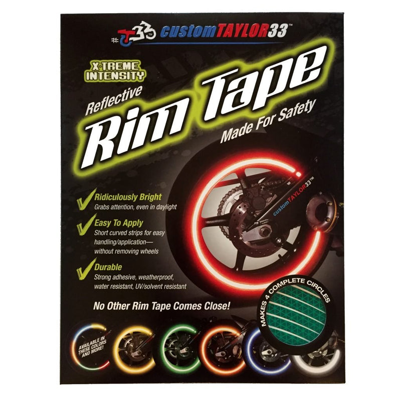 customTAYLOR33 (All Vehicles Green High Intensity Grade Reflective Copyrighted Safety Rim Tapes (Must Select Your Rim Size), 16"/18" (Combination Rim Size) 16"/18" (Combination Rim Size)