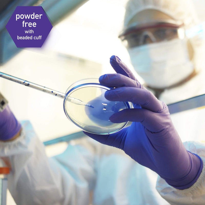 Ansell Kimtech™ Purple Nitrile™ Exam Gloves (55081), 5.9 Mil, Ambidextrous, 9.5”, Small, 100 Nitrile Gloves/Box