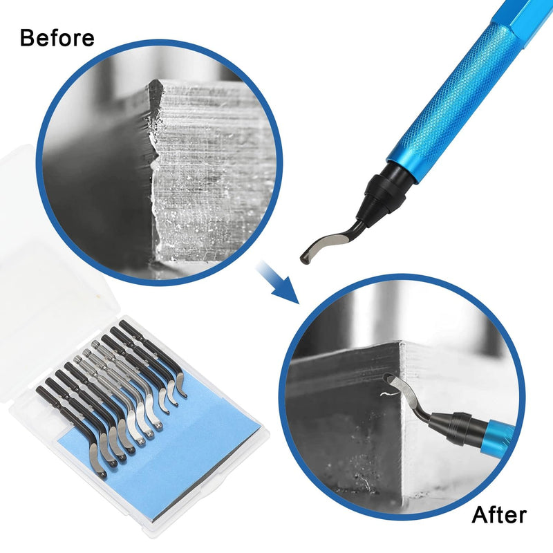 [Australia - AusPower] - VASTOOLS Deburring Tool with 10 Different Blades with Side Cutters for DIY, Model Making, 3D Printer, Art, Plastic 