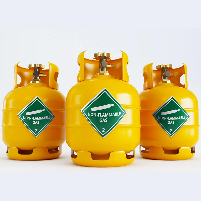 500 Pcs Hazard Class 2 Non-Flammable Gas Labels 4 x 4 Inch Square Adhesive Labels Hazard Laminated Stickers