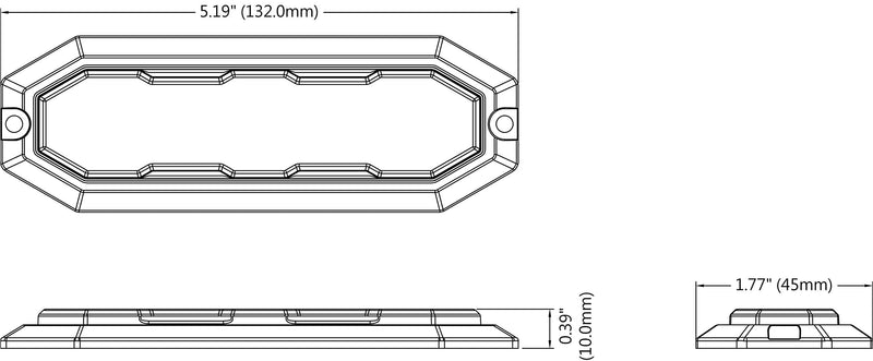 [Australia - AusPower] - UT01 Surface Mount Warning Emergency Strobe Grille Light Head [SAE class 1] [Dual Color] [IP68] for Police and Tow Truck Construction Vehicle A/B/R/W (Red, 6 LED) Red 
