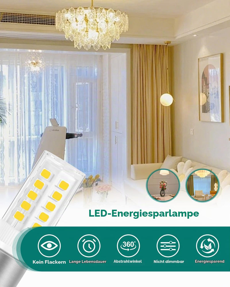 LED 115-7 Light Bulb 12V-24V DC/AC, 3W 350 Lumens, Flicker-Free, CRI85 - B15-D Socket with Two Contacts (Cool White 6000K, Set of 2) Set of 2 Cool White 6000k