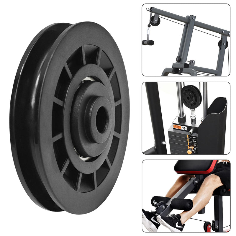 [Australia - AusPower] - Universal Bearing Pulley Wheel for Cable Machine Gym Equipment Part Garage Door 78mm-2 PCS-P 