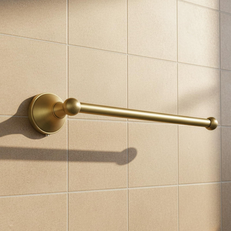Flybath Open Towel Ring Bar Antique Brass Hanger Holder Wall Mounted, 29 cm / 11.4 inches, Brushed Bronze