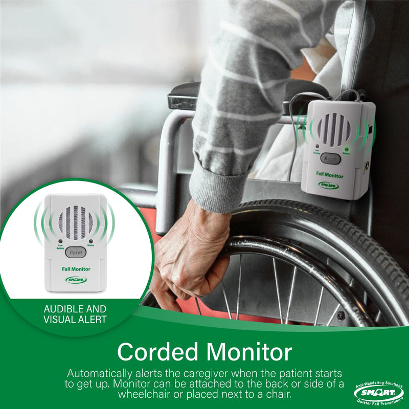 [Australia - AusPower] - Smart Caregiver Fall Prevention Monitor and Weight Sensing Chair Pad - Alerts Caregiver When They Get Up from Chair - Chair Exit Alert for Elderly - 1 Year Warranty 
