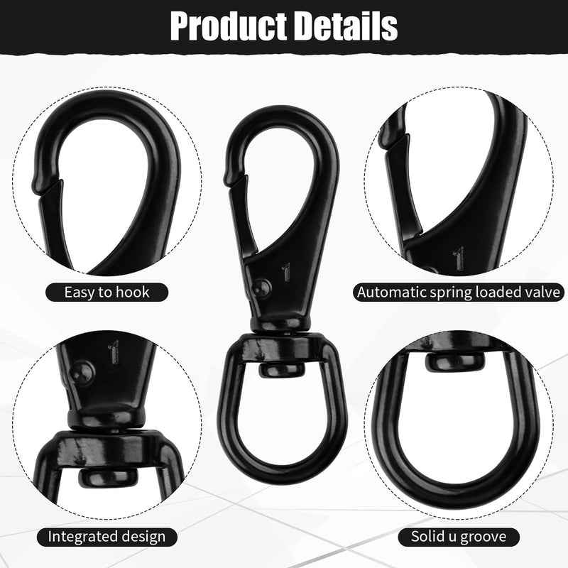 [Australia - AusPower] - Stainless Steel Swivel Snap Hooks-5 Pack (3.5 Inch) Flag Clips for Flagpole Rope, Duty Diving Clips Spring Hooks for Bird Feeders, Pet Chains, Dog Tie-Out Cable, Keychains 