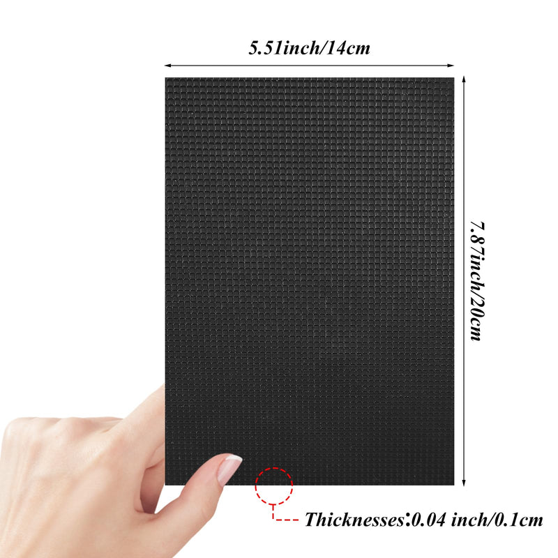 Sticky Anti-Slip Rubber Grip Tape, 4 Pcs Ultra-Thin Strong Adhesive Cuttable Tape, Customizable Waterproof Heat Resistant Versatile with Grip for Handles and Contact Surfaces (Black)