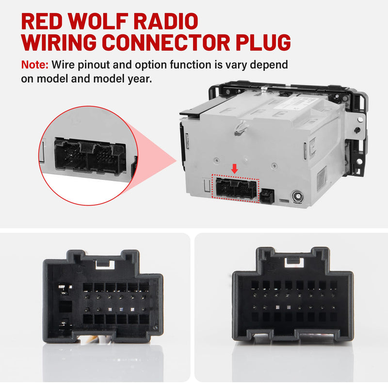[Australia - AusPower] - RED WOLF Radio Wiring Harness w/Antenna Adapter Compatible with 2006-2013 GM GMC Sierra Chevy Impala Buick Cadillac Install Aftermarket Stereo CD Player Receiver Wire Cable Adapter 