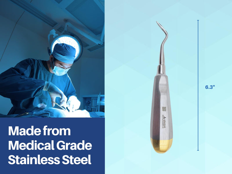 [Australia - AusPower] - Angular Dental Root Extraction Elevator Left and Right Surgical Root Tip Extraction 