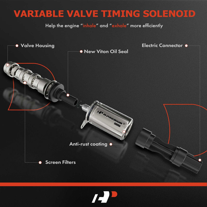 [Australia - AusPower] - A-Premium 2-PC Engine Variable Valve Timing (VVT) Variable Camshaft Timing (VCT) Control Solenoid Compatible with Ford, Lincoln and Mercury Vehicles - 4.6L 5.4L 3V Engine - Replaces 8L3Z-6M280-B 