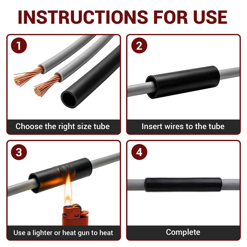 LALAGO Heat Shrink Tube Diameter 19.1 mm x 1.5 m with Adhesive Shrink Ratio | Heat Shrink Tube for Cable Insulation, Double Walled & Waterproof - Red + Black Ø19,1mm