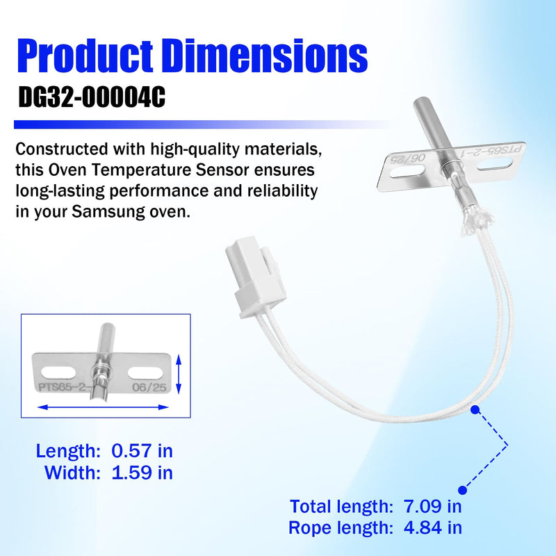 [Australia - AusPower] - DG32-00004C Temperature Sensor for Samsung Ovens, Replacement Part 3282615, AP5578642, PS4240744, EAP4240744-1pcs 
